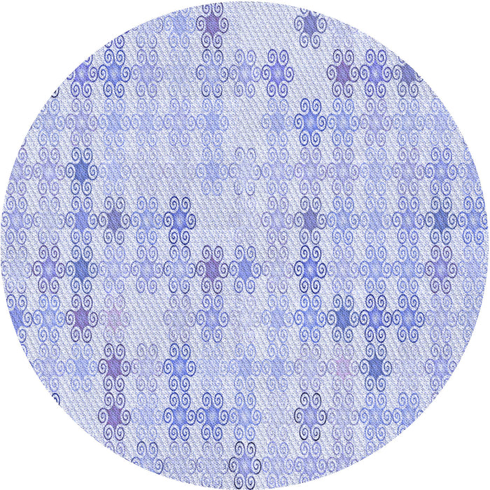 Square Patterned Lavender Blue Rug, pat430blu