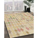 Patterned Golden Blonde Gold Rug in Family Room, pat430brn