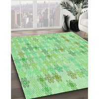 Patterned Green Rug, pat430grn