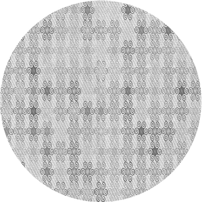 Square Patterned Platinum Gray Rug, pat430gry