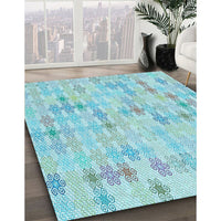 Patterned Blue Rug, pat430lblu