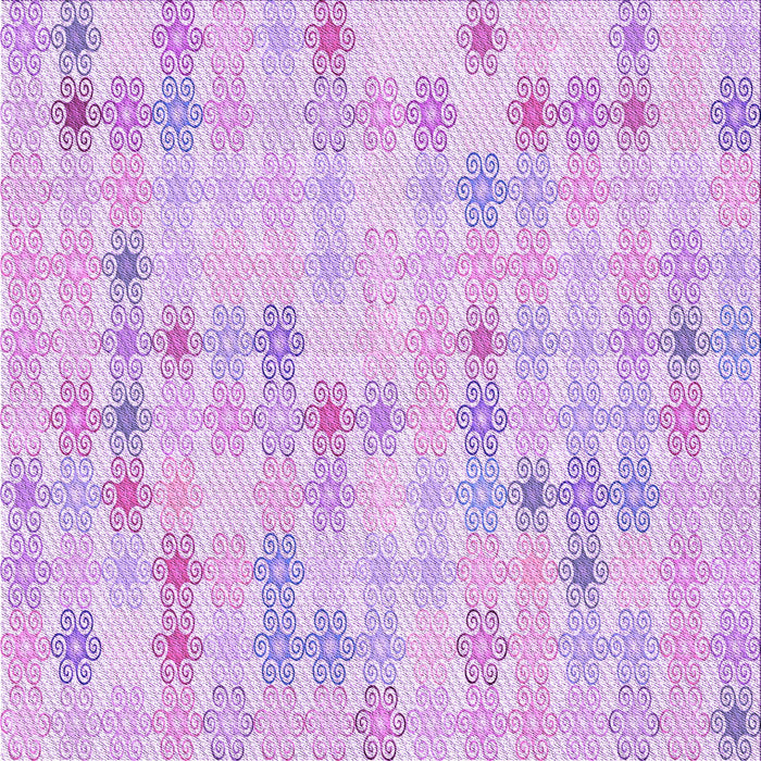 Round Machine Washable Transitional Purple Rug, wshpat430pur