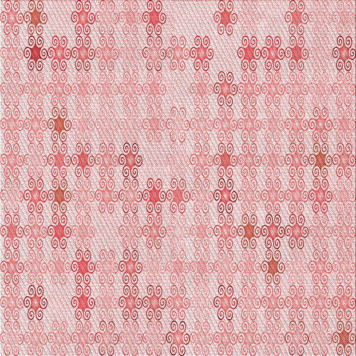 Round Patterned Light Red Pink Rug, pat430rd