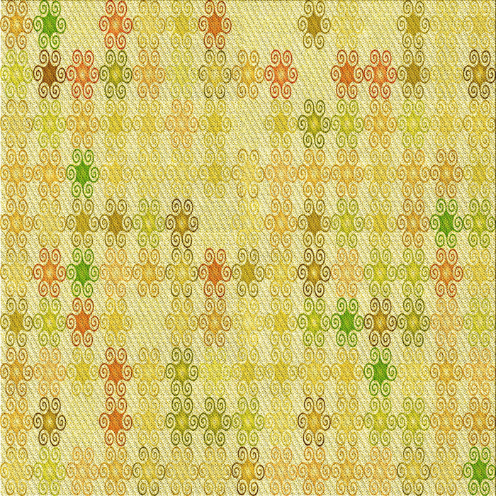 Round Machine Washable Transitional Orange Gold Rug, wshpat430yw