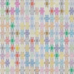 Square Patterned Gray Novelty Rug, pat430