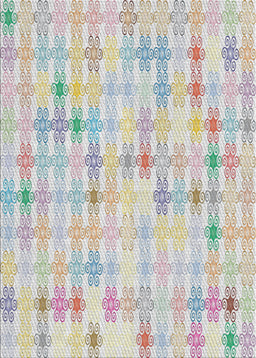 Patterned Gray Novelty Rug, pat430