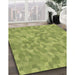 Machine Washable Transitional Green Rug in a Family Room, wshpat431brn