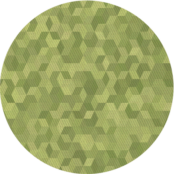 Square Machine Washable Transitional Green Rug in a Living Room, wshpat431brn