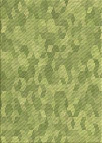 Machine Washable Transitional Green Rug, wshpat431brn