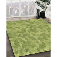 Patterned Green Rug, pat431brn