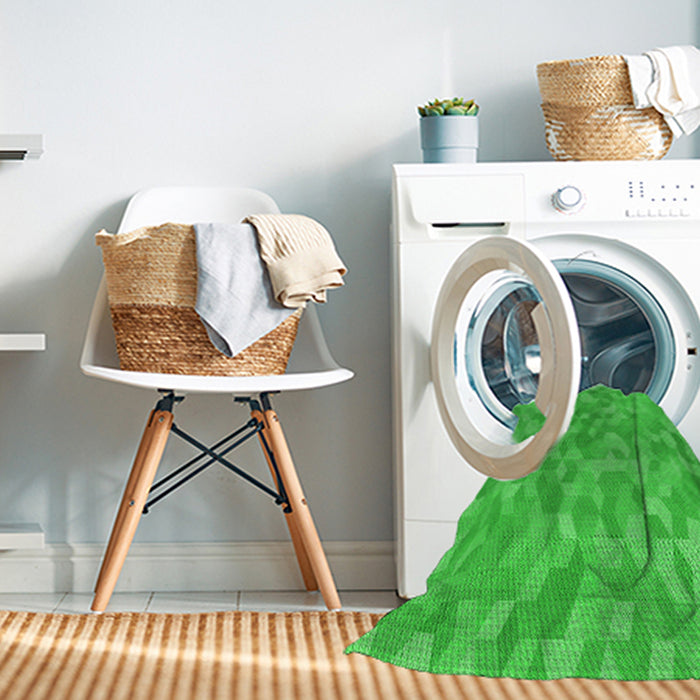 Machine Washable Transitional Lime Green Rug in a Washing Machine, wshpat431grn