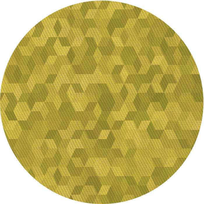 Square Patterned Dark Golden Brown Rug, pat431org