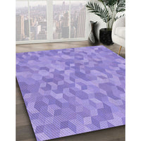 Patterned Medium Slate Blue Rug, pat431pur