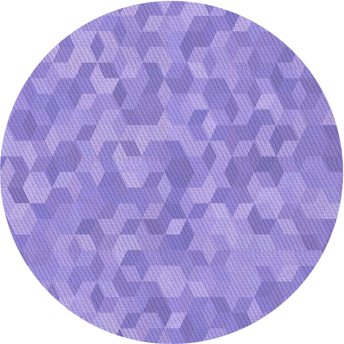 Square Patterned Medium Slate Blue Rug, pat431pur