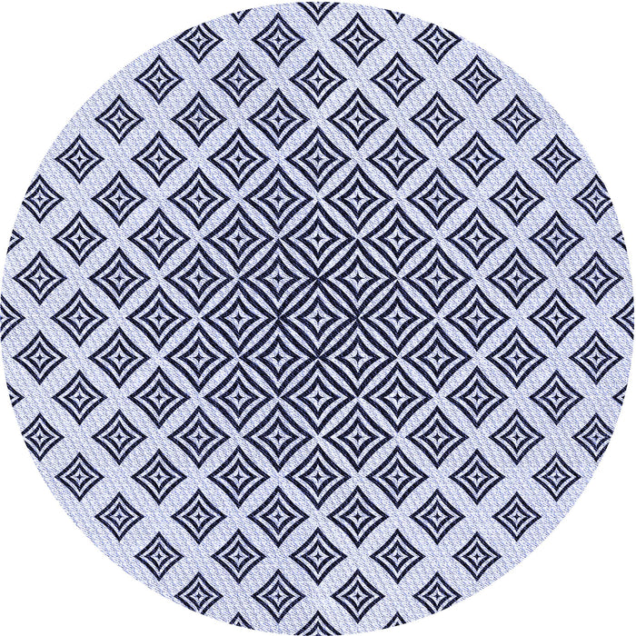 Square Patterned Lavender Blue Rug, pat432blu