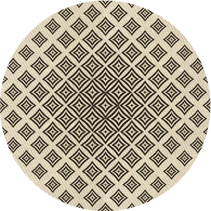 Square Patterned Coffee Brown Rug, pat432brn