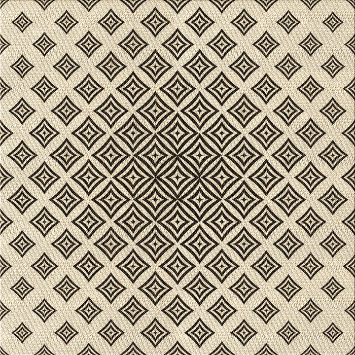 Round Patterned Coffee Brown Rug, pat432brn