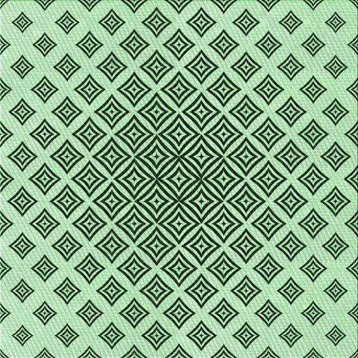 Round Patterned Mint Green Rug, pat432grn