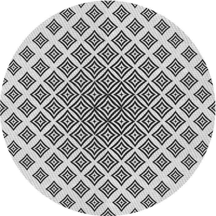 Square Patterned Platinum Gray Rug, pat432gry