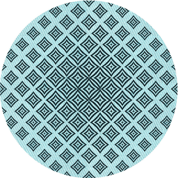 Square Patterned Electric Blue Rug, pat432lblu
