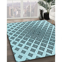 Patterned Electric Blue Rug, pat432lblu