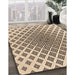 Machine Washable Transitional Saddle Brown Rug in a Family Room, wshpat432org
