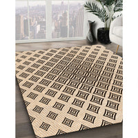 Patterned Saddle Brown Rug, pat432org