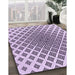 Patterned Purple Rug in Family Room, pat432pur