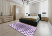 Patterned Purple Rug in a Bedroom, pat432pur