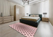 Patterned Light Rose Pink Rug in a Bedroom, pat432rd