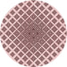 Square Patterned Light Rose Pink Rug, pat432rd