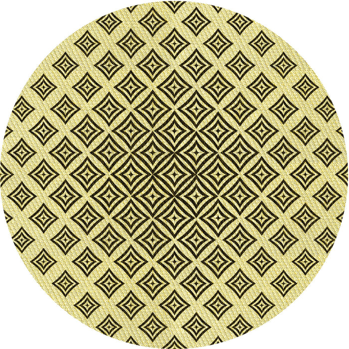 Square Patterned Oak Brown Rug, pat432yw