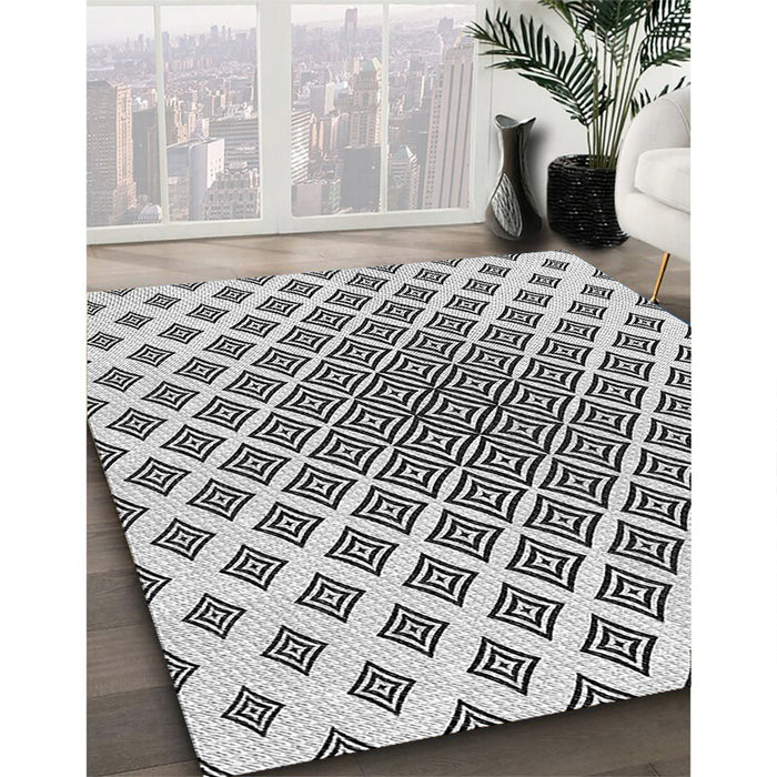 Patterned Off-White Novelty Rug in Family Room, pat432