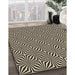 Machine Washable Transitional Midnight Gray Rug in a Family Room, wshpat433brn