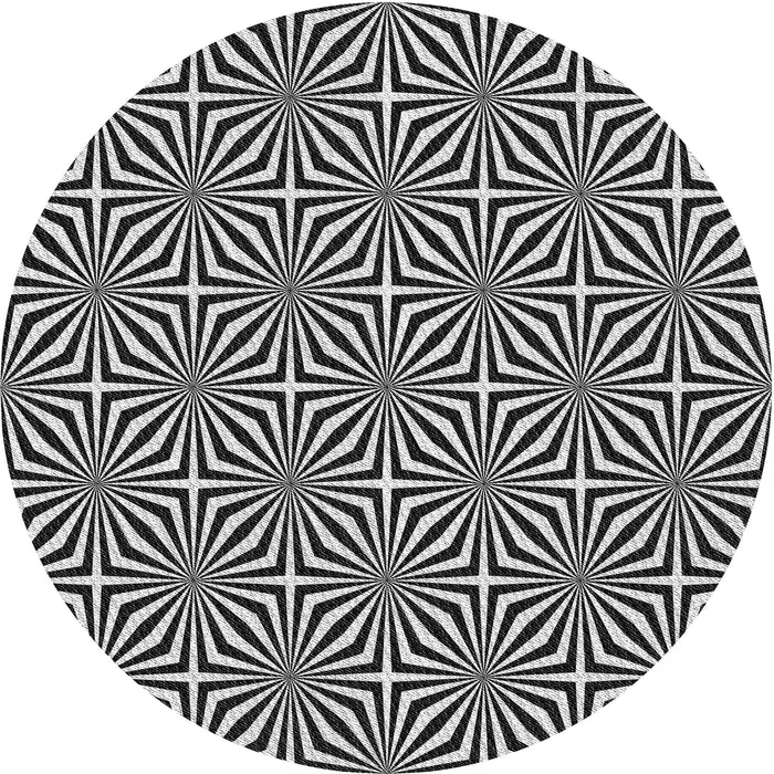 Square Patterned Charcoal Black Rug, pat433gry