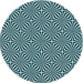 Square Patterned Blue Rug, pat433lblu