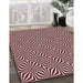 Patterned Baby Pink Rug in Family Room, pat433rd