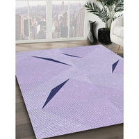 Patterned Purple Mimosa Purple Rug, pat434blu