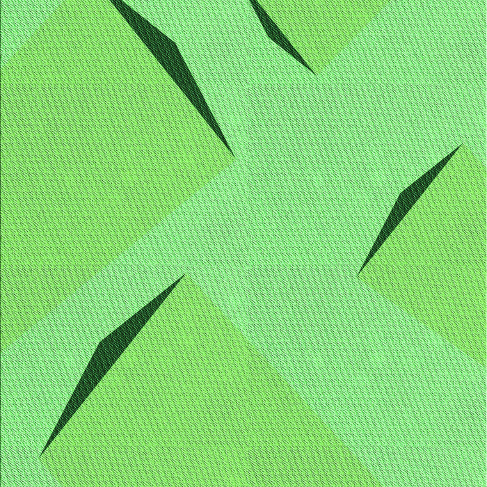 Machine Washable Transitional Emerald Green Rug, wshpat434grn