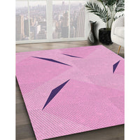 Patterned Pastel Purple Pink Rug, pat434pur