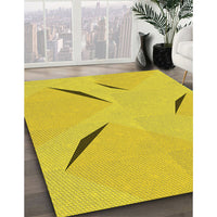 Patterned Yellow Rug, pat434yw