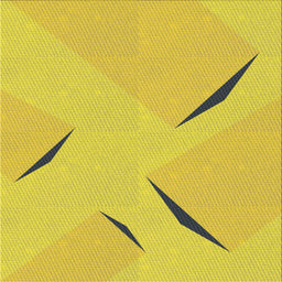 Sideview of Machine Washable Transitional Yellow Rug, wshpat434