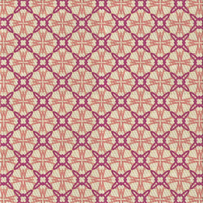 Round Patterned Red Rug, pat435brn