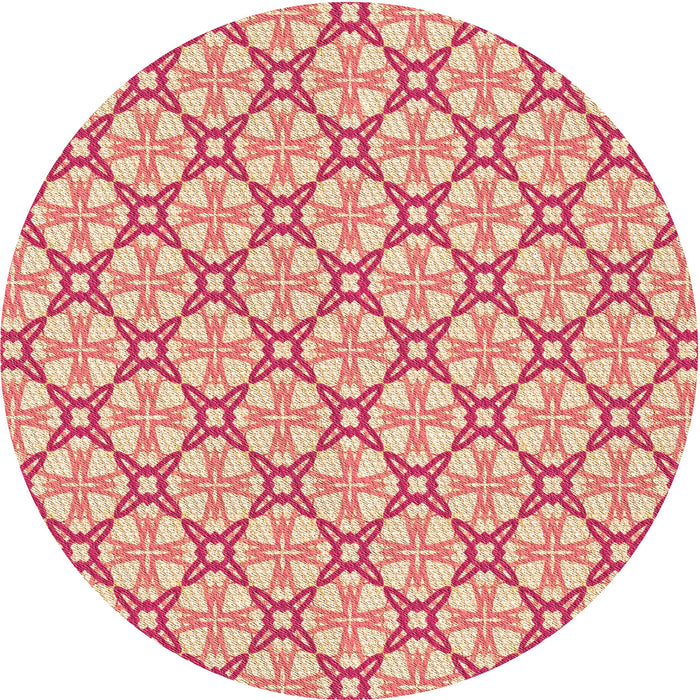 Square Patterned Crimson Red Rug, pat435org