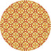 Square Patterned Orange Red Orange Rug, pat435yw