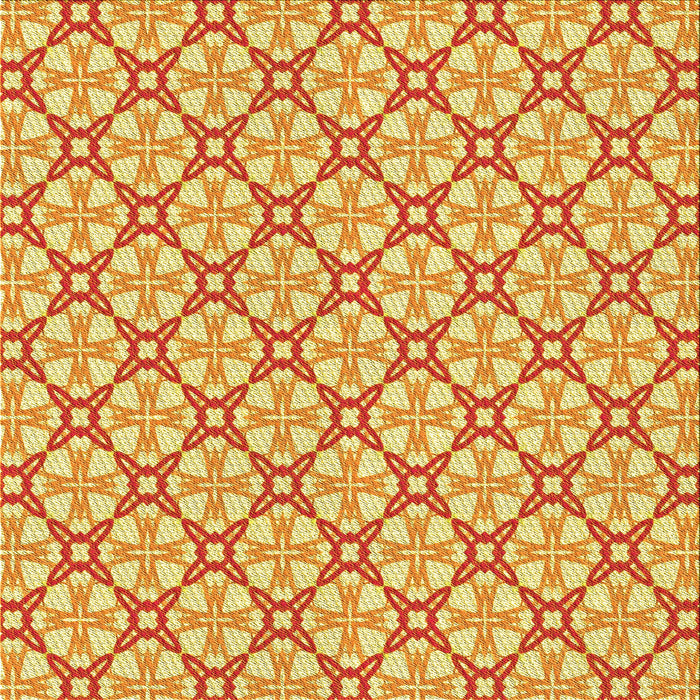 Round Patterned Orange Red Orange Rug, pat435yw