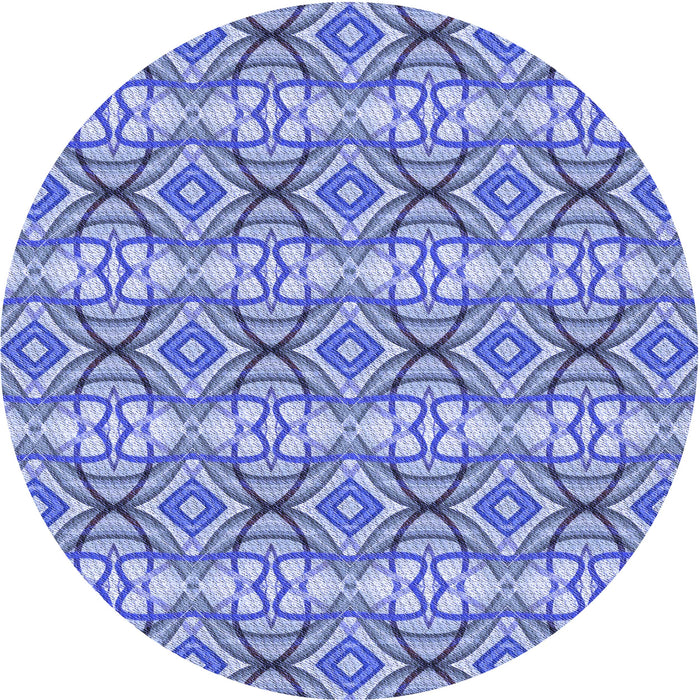 Square Patterned Jeans Blue Rug, pat436blu