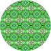 Square Patterned Dark Lime Green Rug, pat436grn