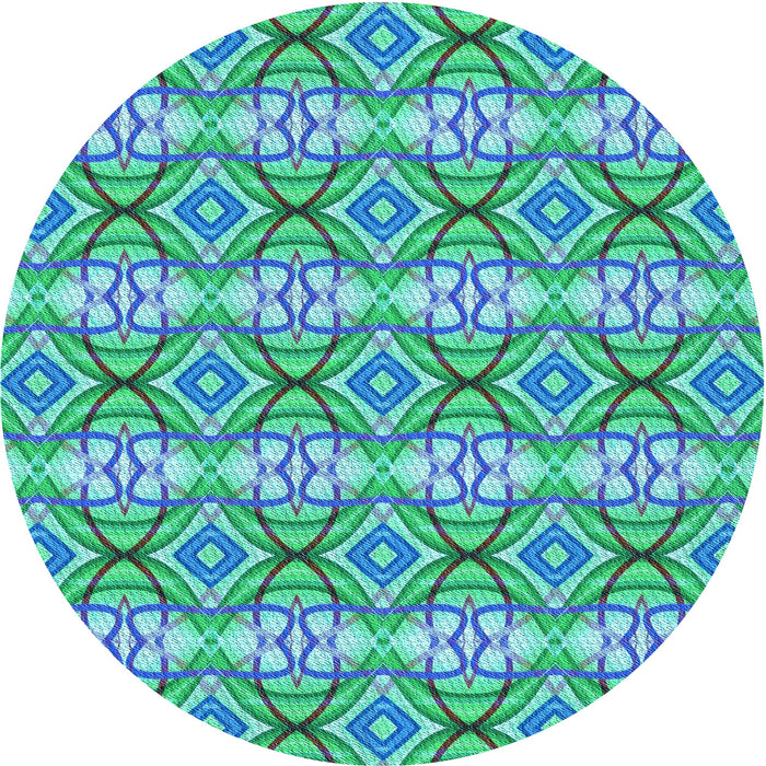 Square Patterned Glacial Blue Ice Blue Rug, pat436lblu