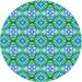 Square Patterned Glacial Blue Ice Blue Rug, pat436lblu